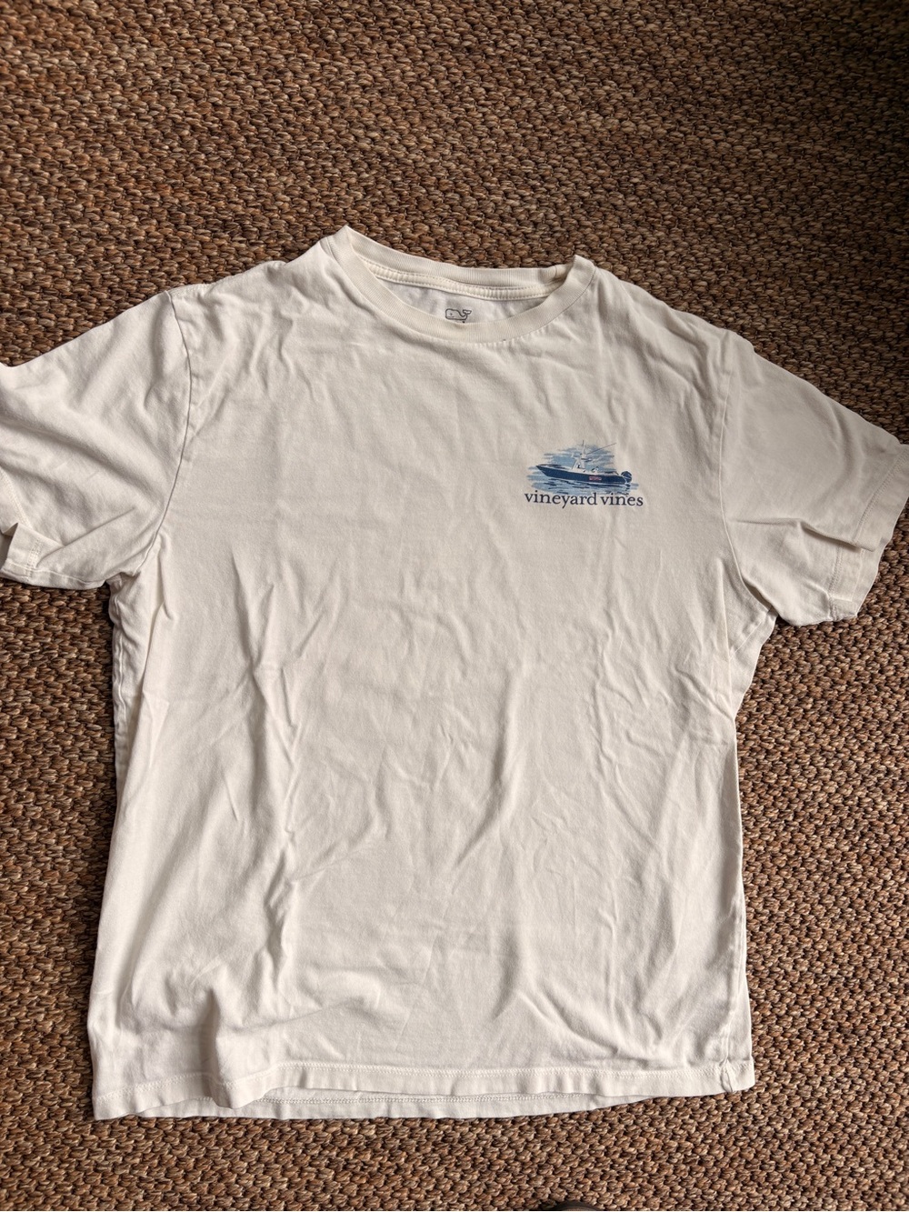 Vineyard Vines Boys Light Blue & Cream Graphic Short Sleeve Tees - Picture 4 of 7